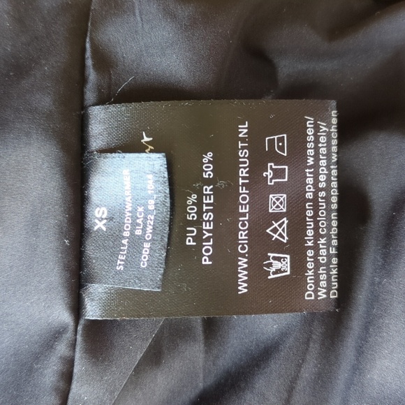 Circle Of Trust Stella Bodywarmer Sleeveless Vegan Leather Oversized Puffer Vest - Picture 11 of 17